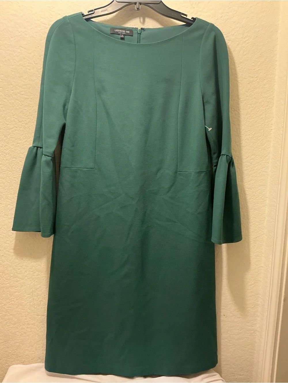 Lafayette 148 New York Emerald Bell-Sleeve Shift Dress size S
